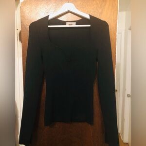H&M Black Long Sleeve Women's Top